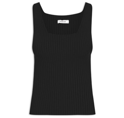 Regata Feminina Decote Quadrado - Preto