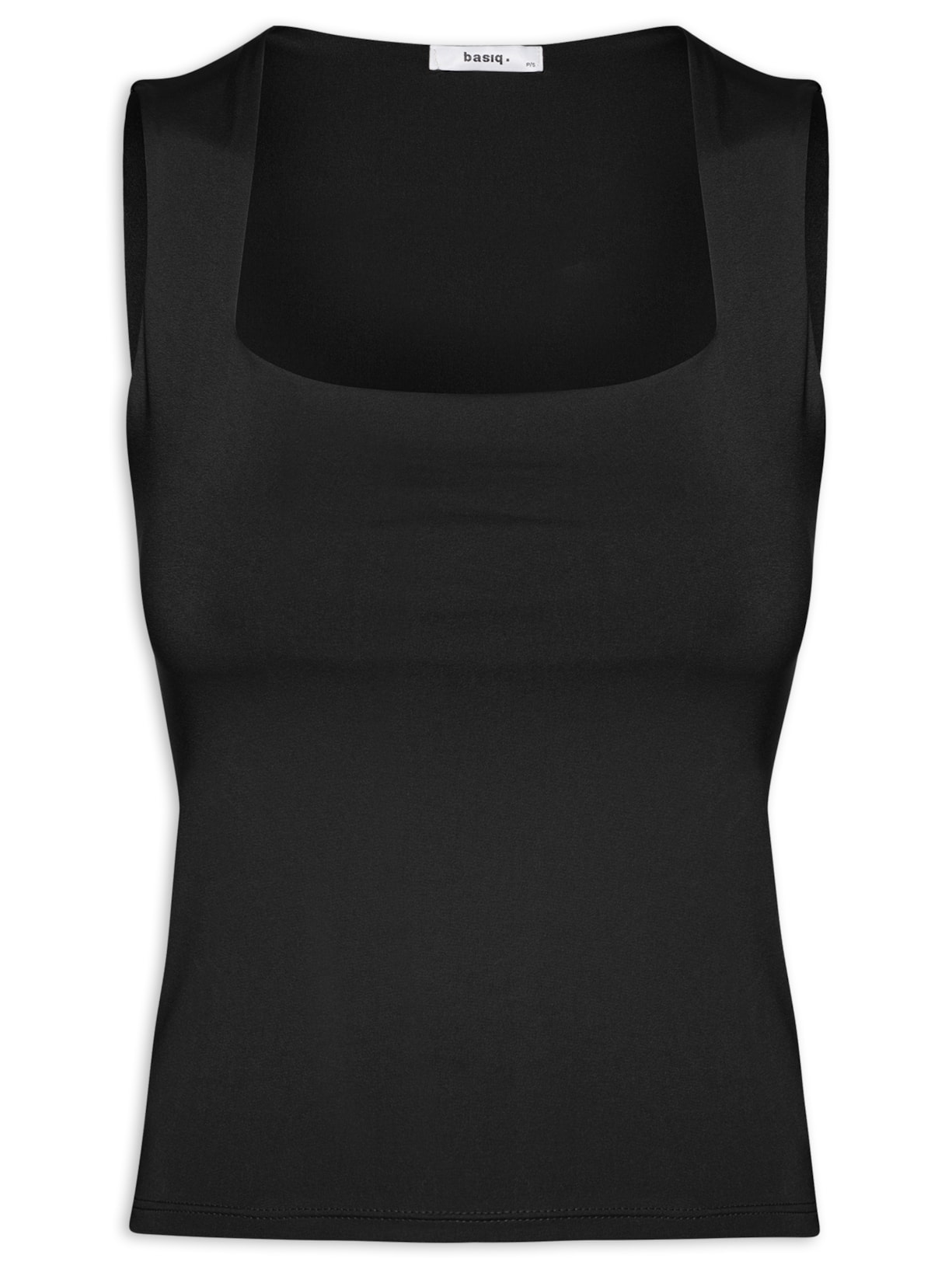 Regata Feminina Decote Quadrado - Preto