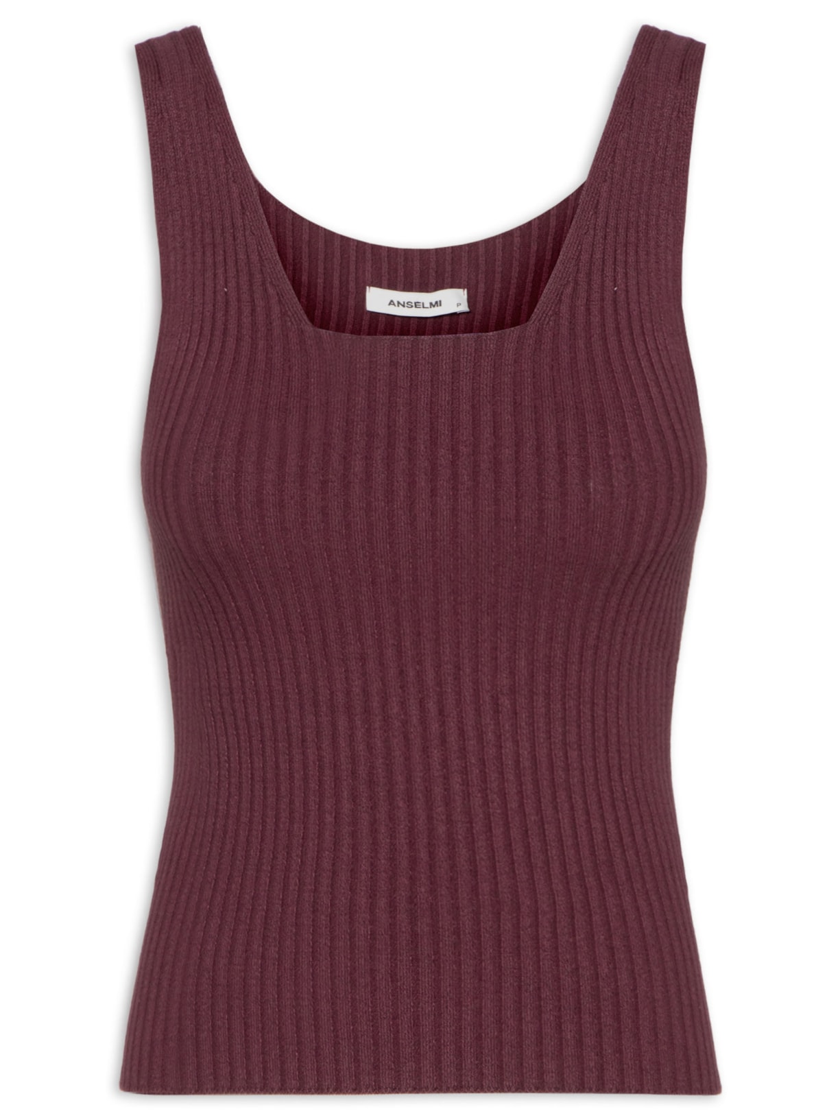 Regata Feminina Decote Quadrado - Vinho