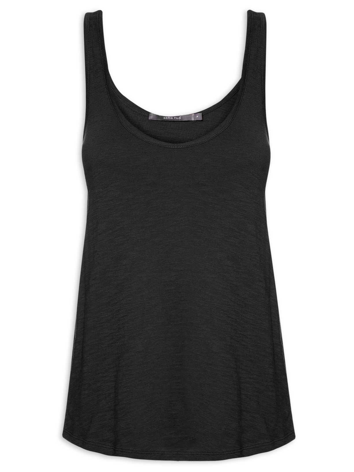 Regata Feminina Decote U - Preto