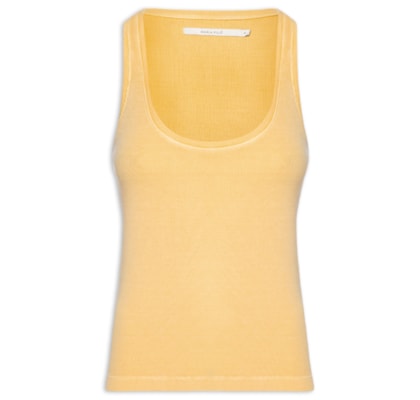 Regata Feminina Decote U Profundo - Amarelo