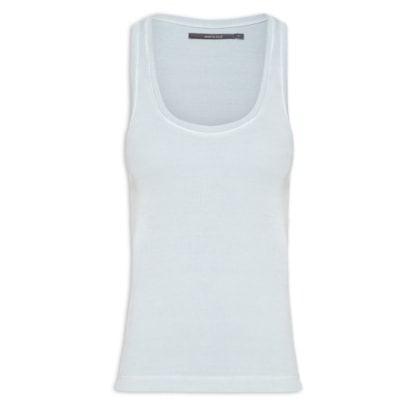 Regata Feminina Decote U Profundo - Azul