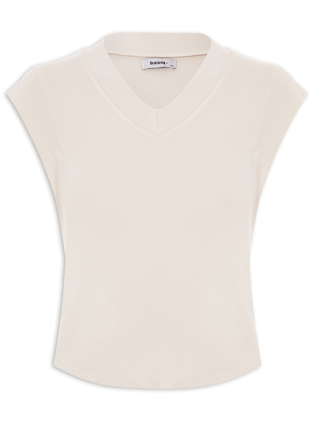 Regata Feminina Decote V - Bege