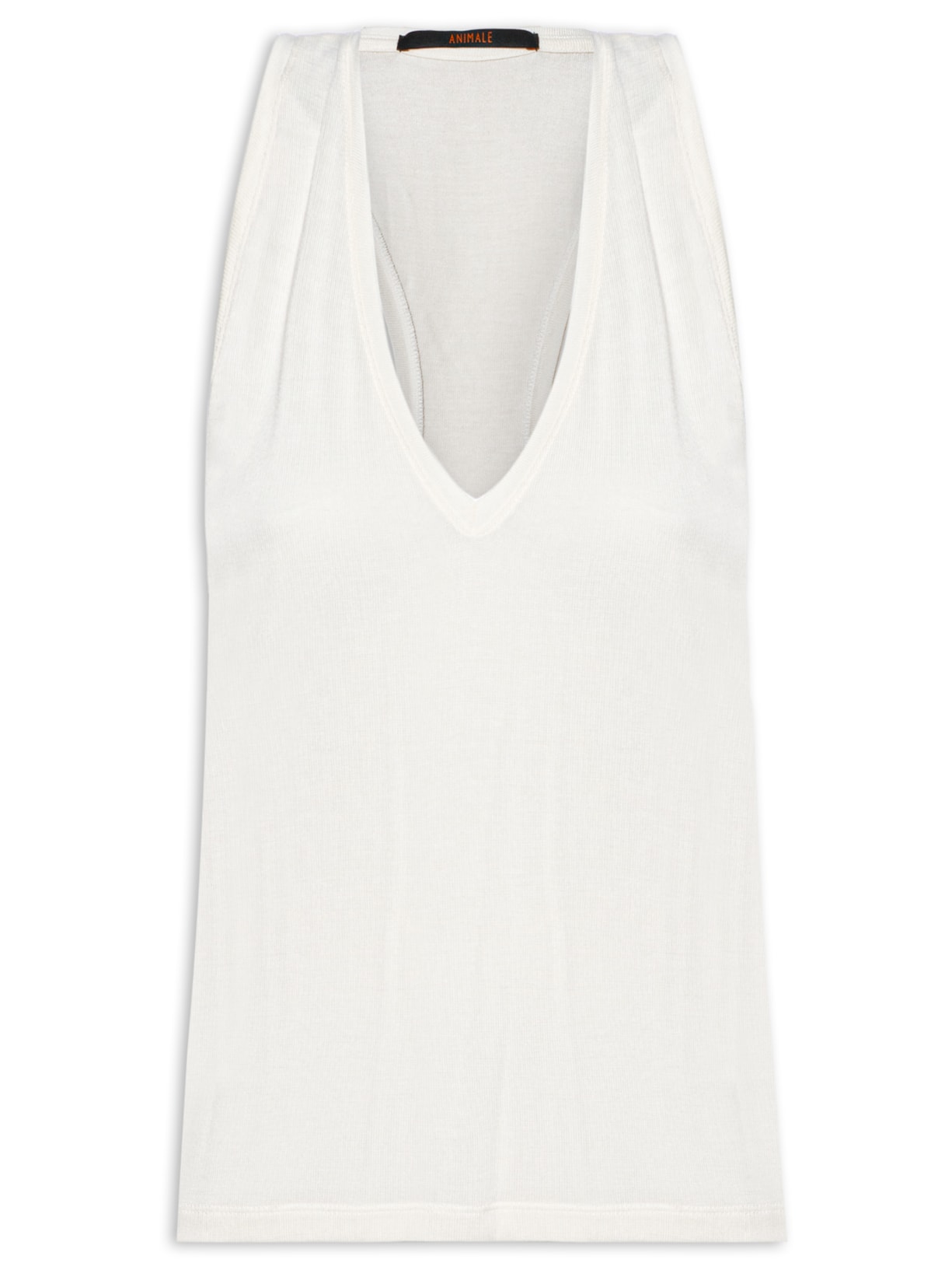 Regata Feminina Decote V Profundo - Off White