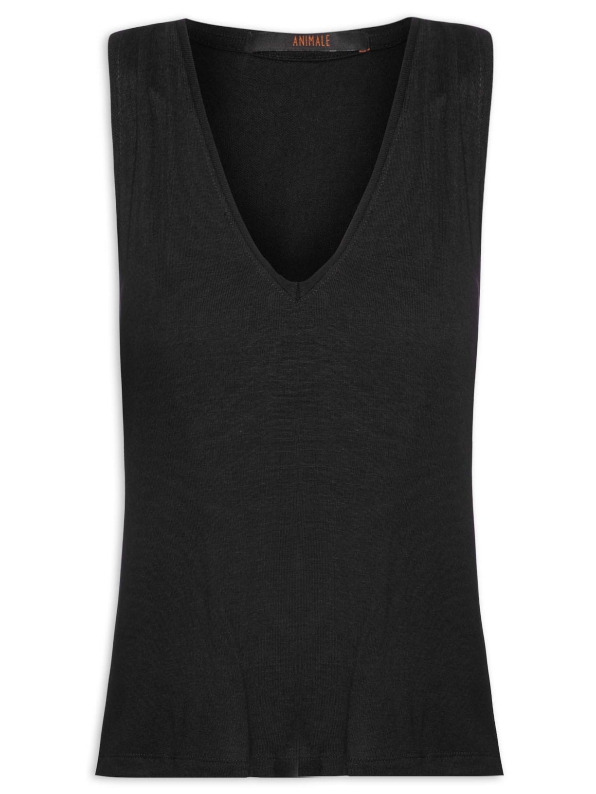 Regata Feminina Decote V Profundo - Preto