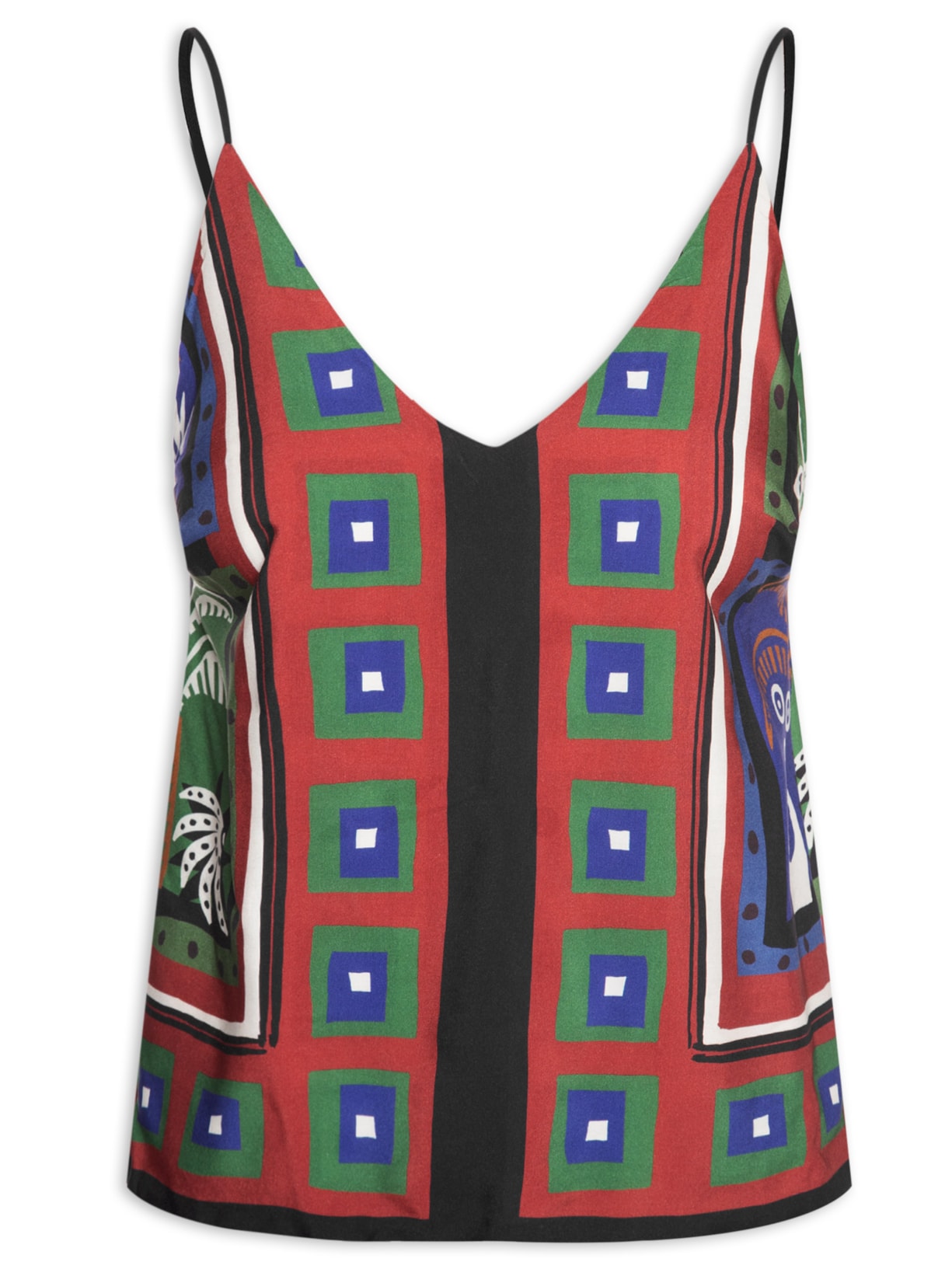 Regata Feminina Double Lenço Tropicano - Preto