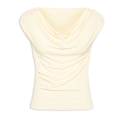 Regata Feminina Drapeada Degagê - Amarelo