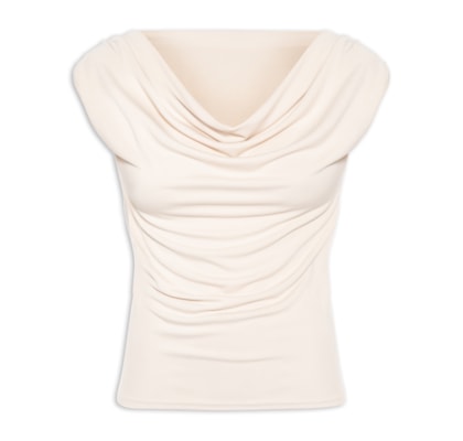 Regata Feminina Drapeada Degagê - Bege