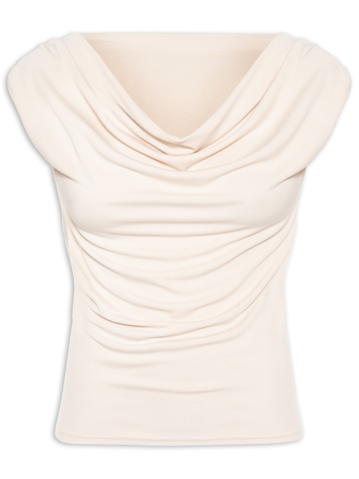 Regata Feminina Drapeada Degagê - Bege