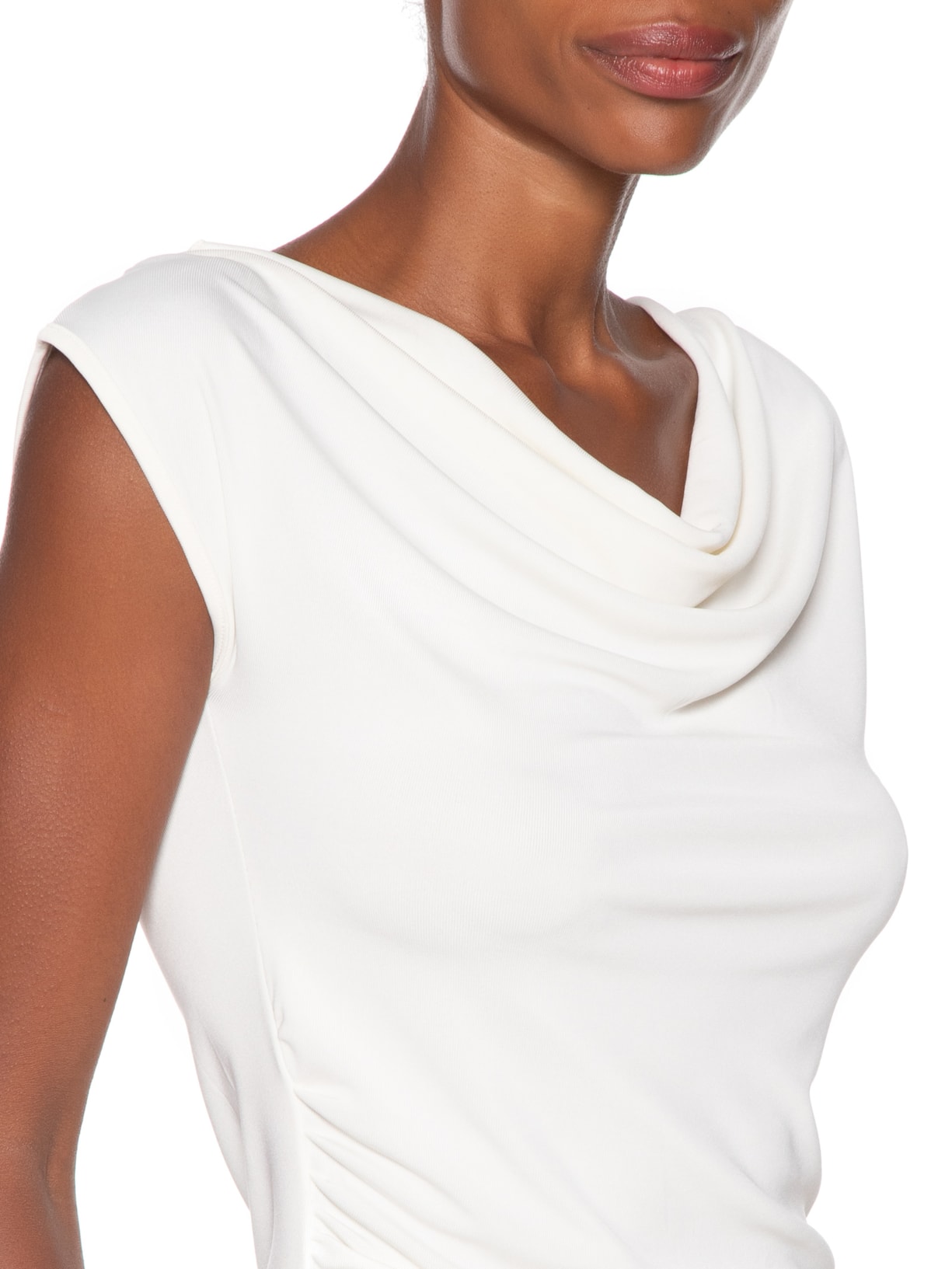 Regata Feminina Drapeada Degagê Branco Basiq