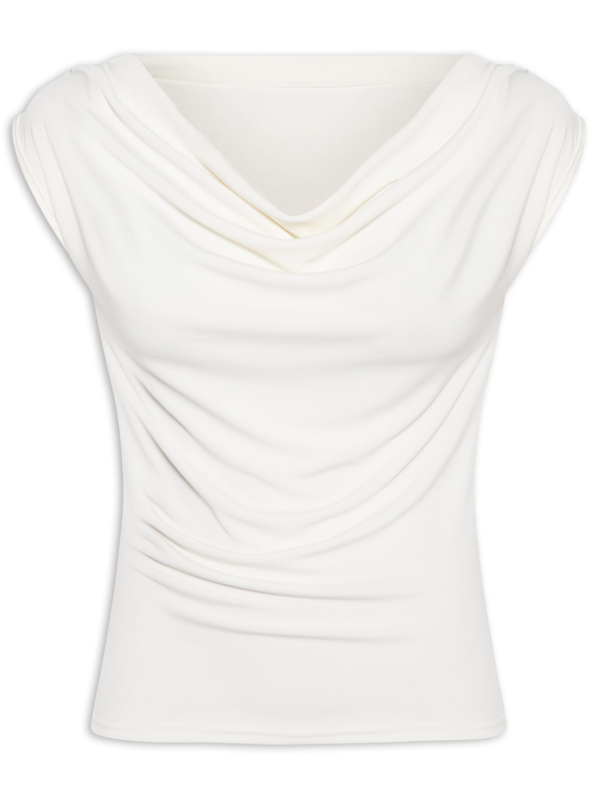 Regata Feminina Drapeada Degagê - Branco