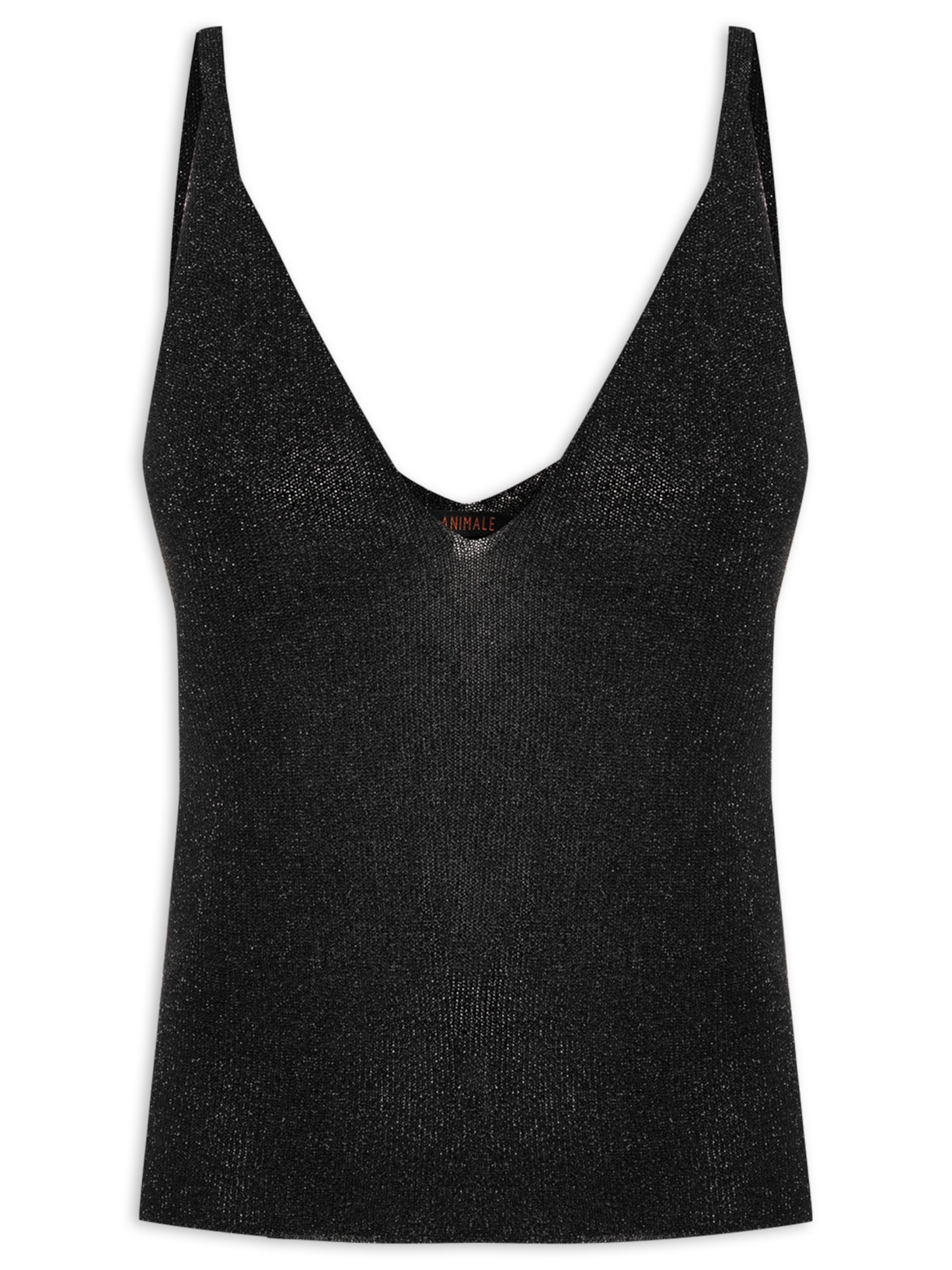 Regata Feminina Dv Tricot Lurex Preto Animale