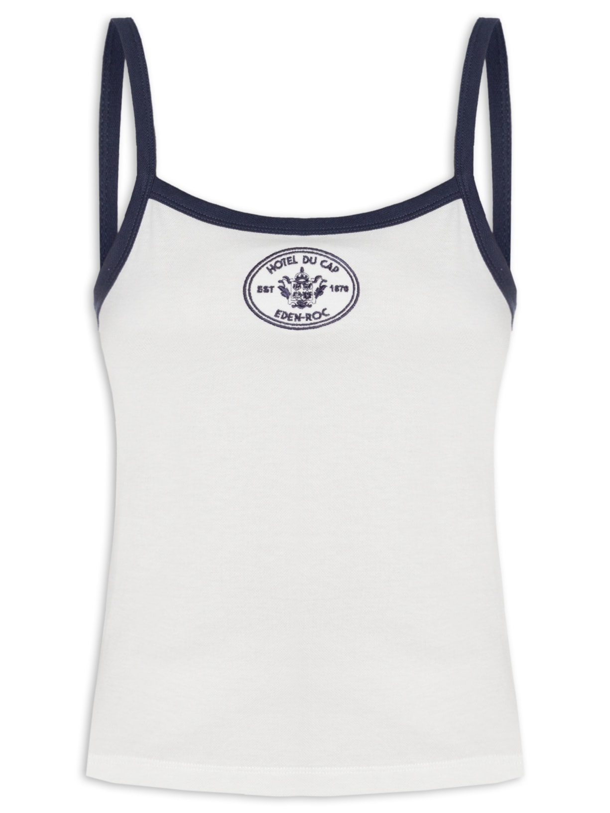 Regata Feminina Eden Crest Embroidered Pique Tank - Branco