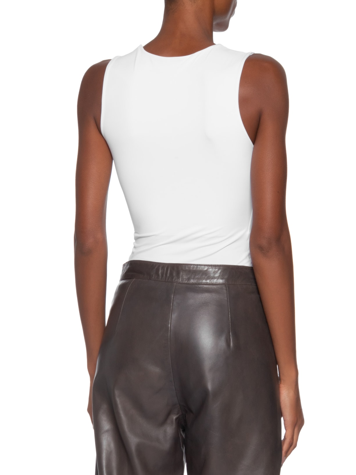 Regata Feminina em Poliamida com Decote Quadrado – Branco Market 33