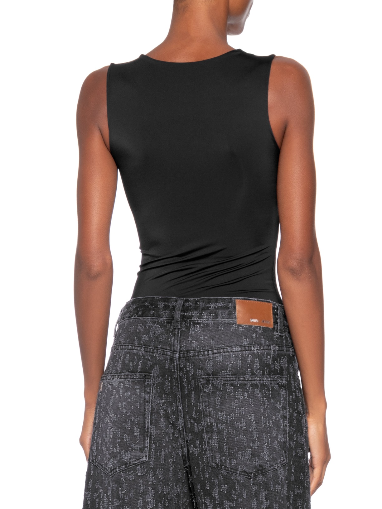 Regata Feminina em Poliamida com Decote Quadrado – Preto Market 33