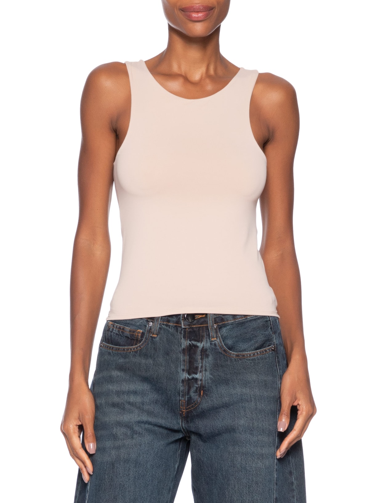 Regata Feminina em Poliamida – Bege Market 33