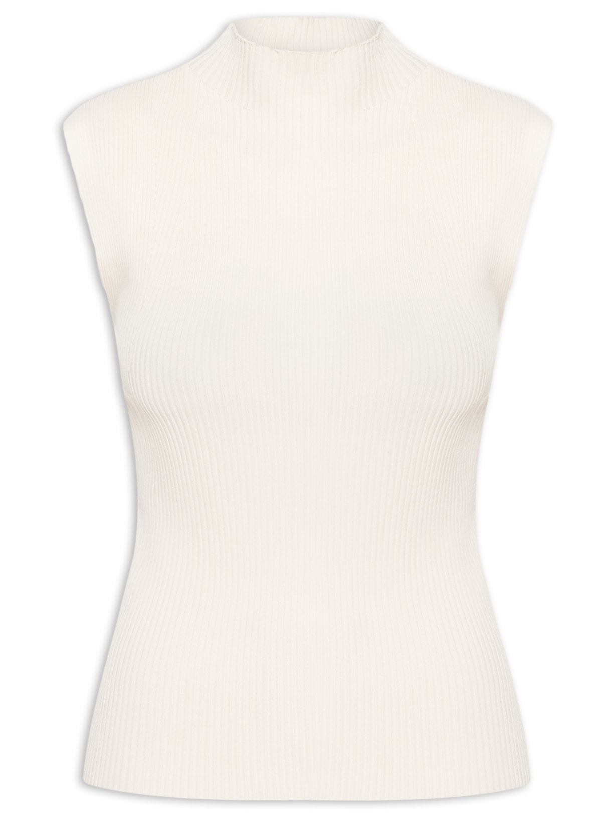 Regata Feminina Em Tricot - Amarelo