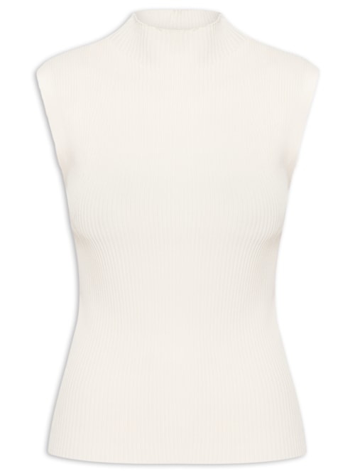Regata Feminina Em Tricot - Amarelo