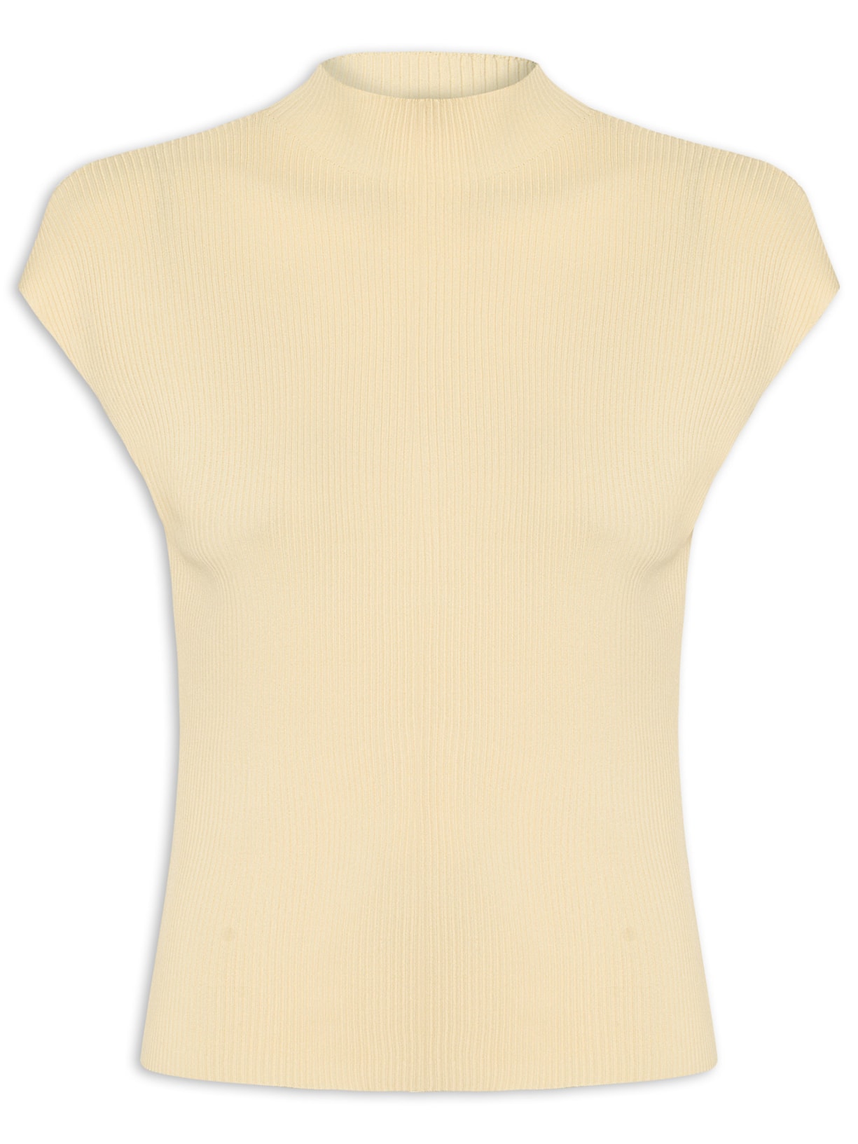 Regata Feminina Em Tricot Amarelo Market 33