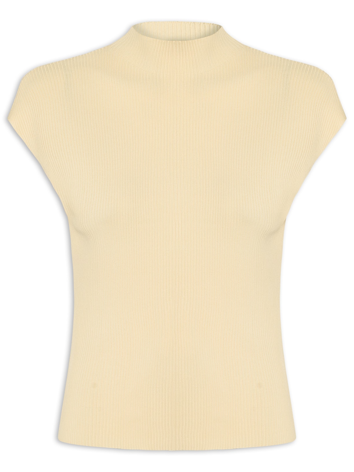 Regata Feminina Em Tricot - Amarelo