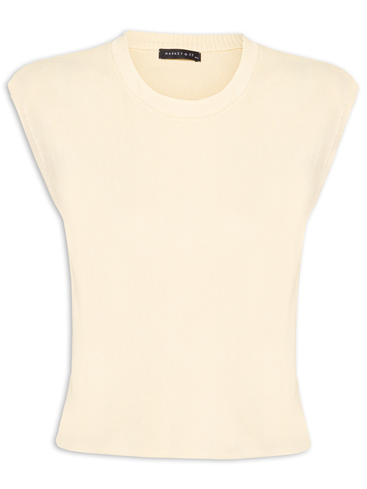 Regata Feminina Em Tricot - Amarelo