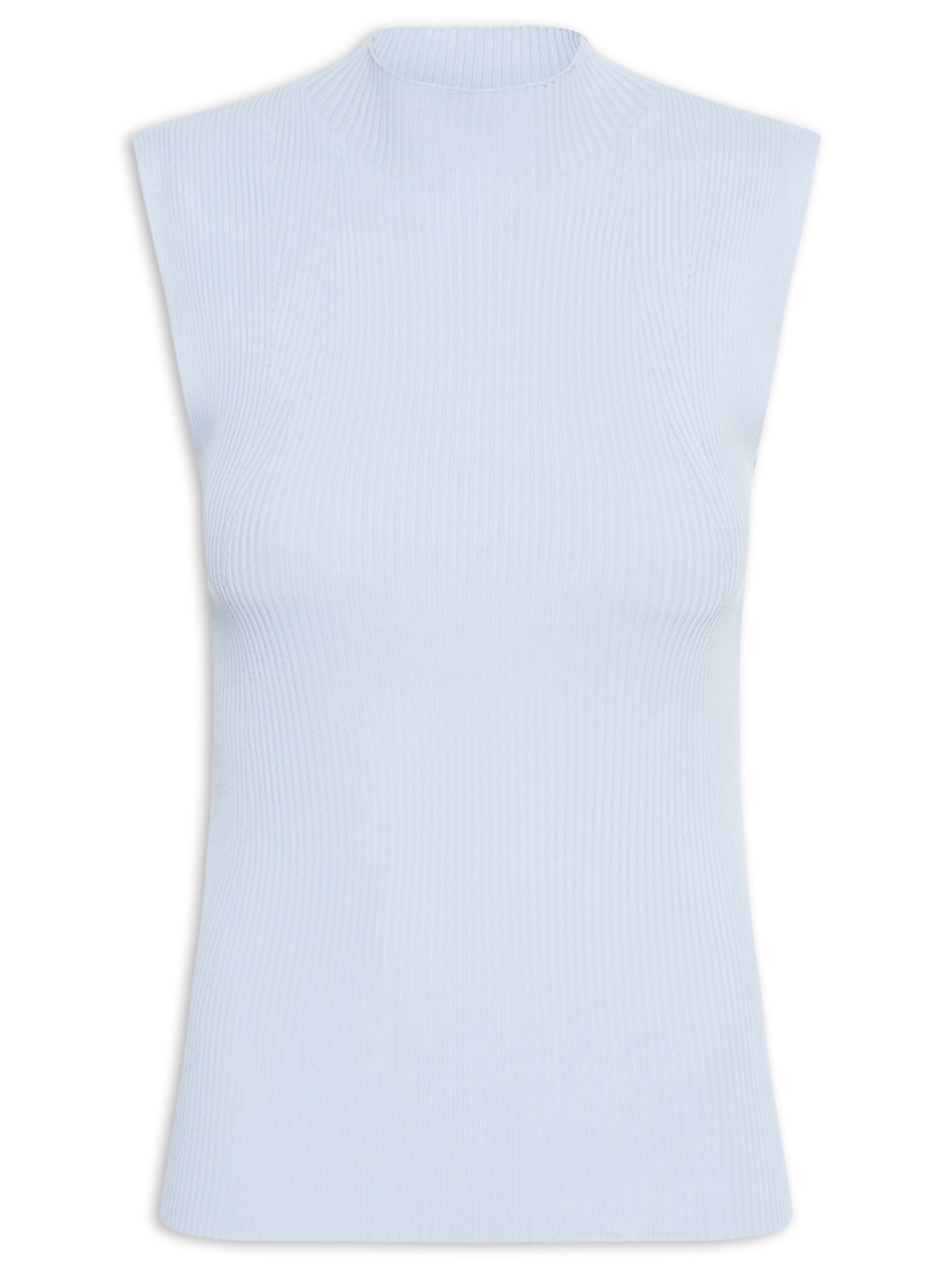 Regata Feminina Em Tricot - Azul