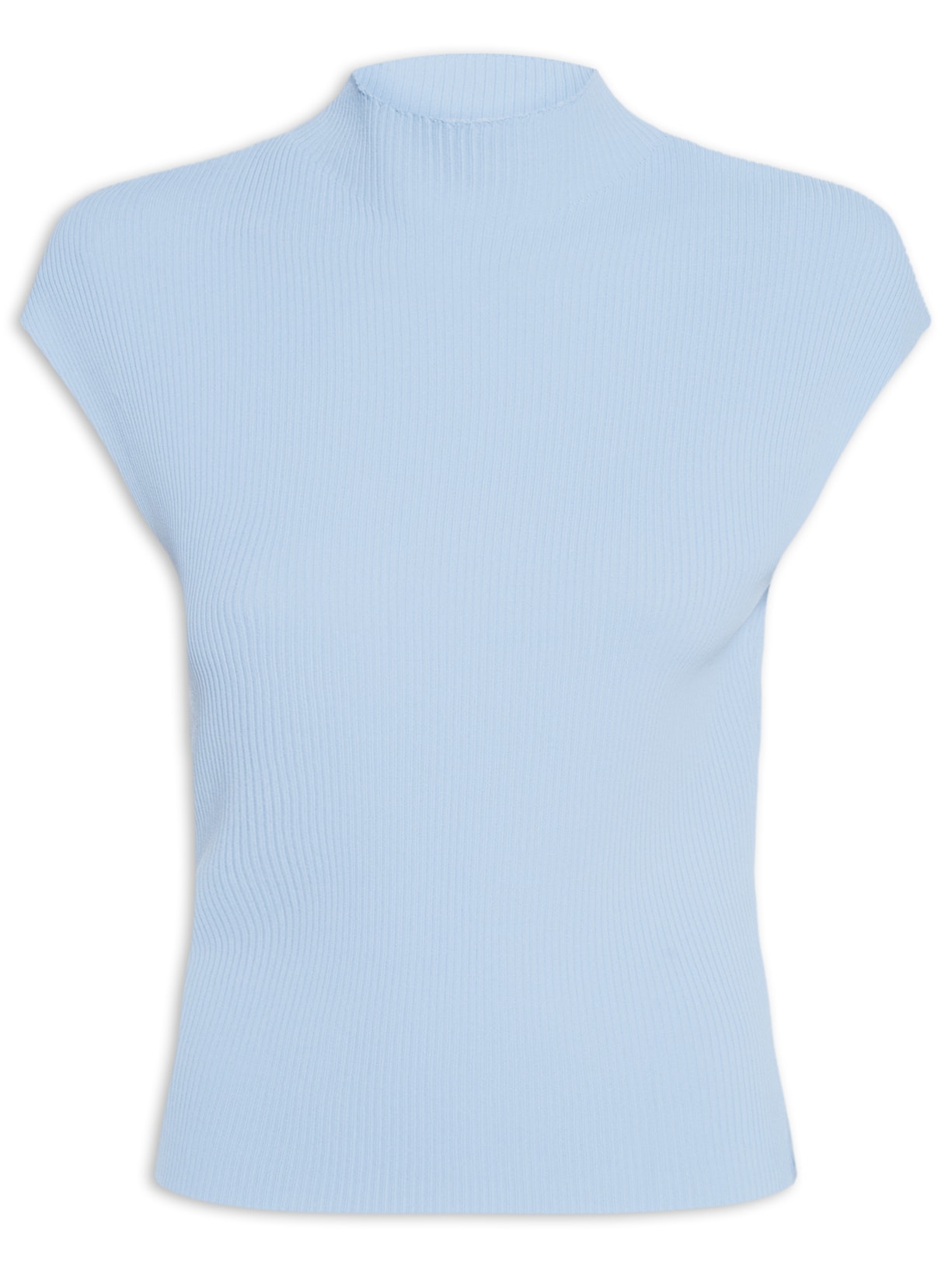 Regata Feminina Em Tricot - Azul