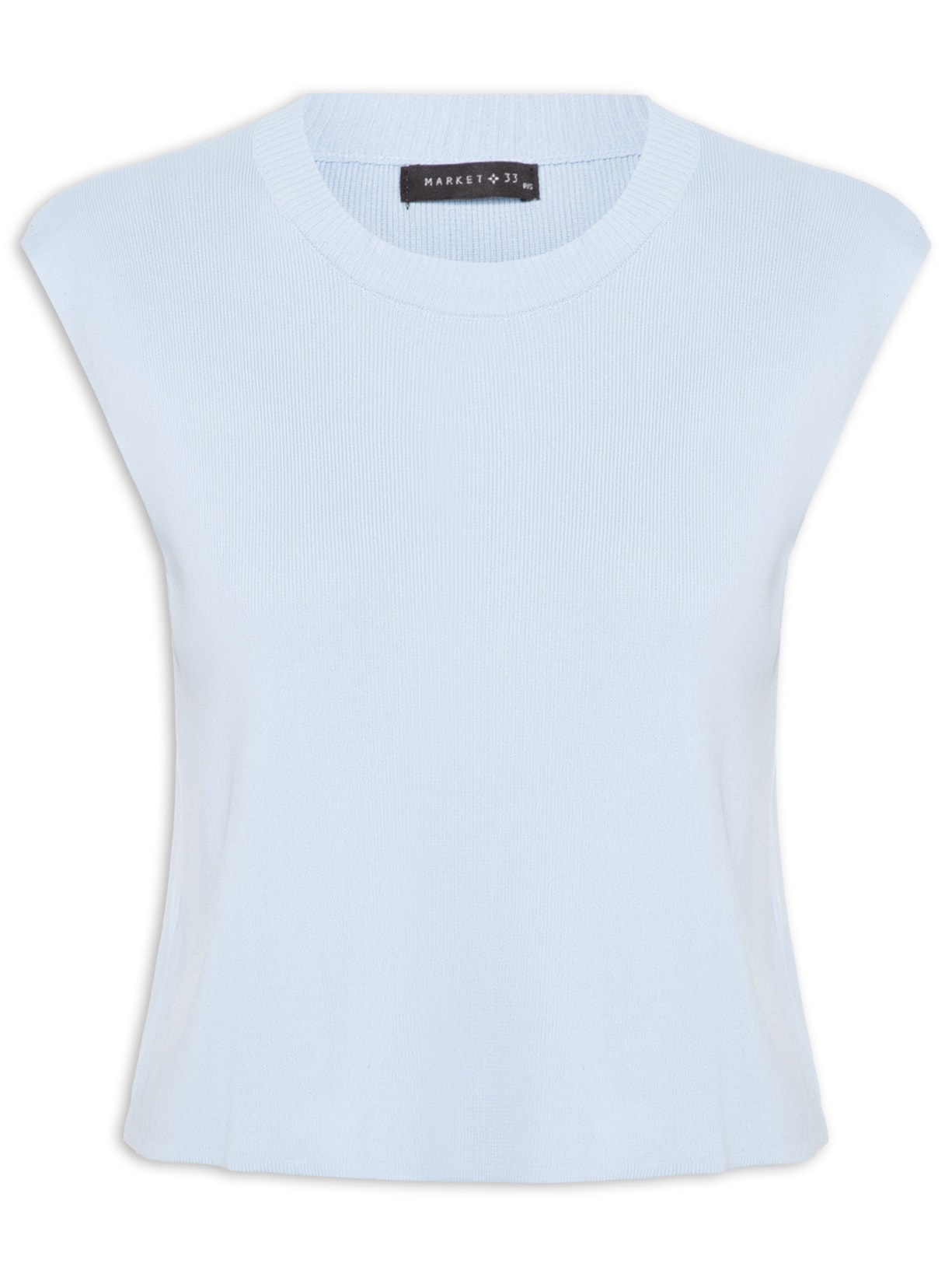 Regata Feminina Em Tricot - Azul