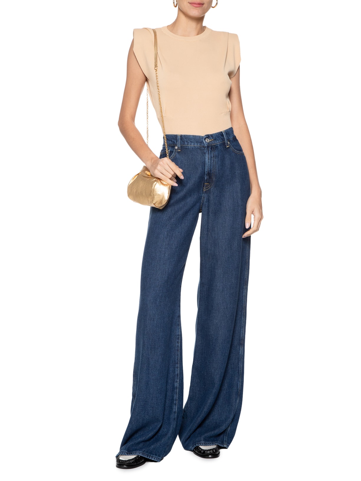 Regata Feminina Em Tricot Bege '2Essential