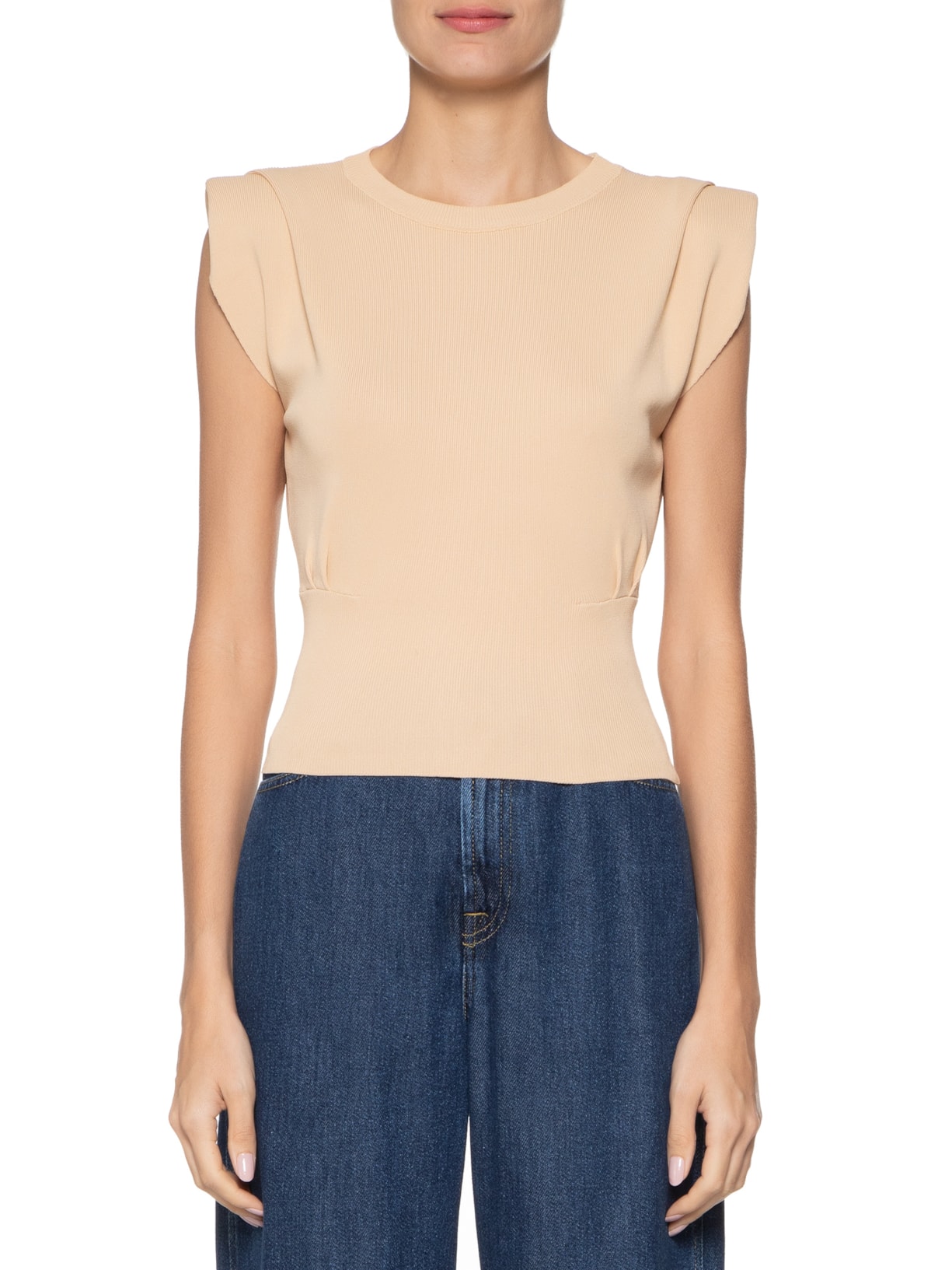 Regata Feminina Em Tricot Bege '2Essential