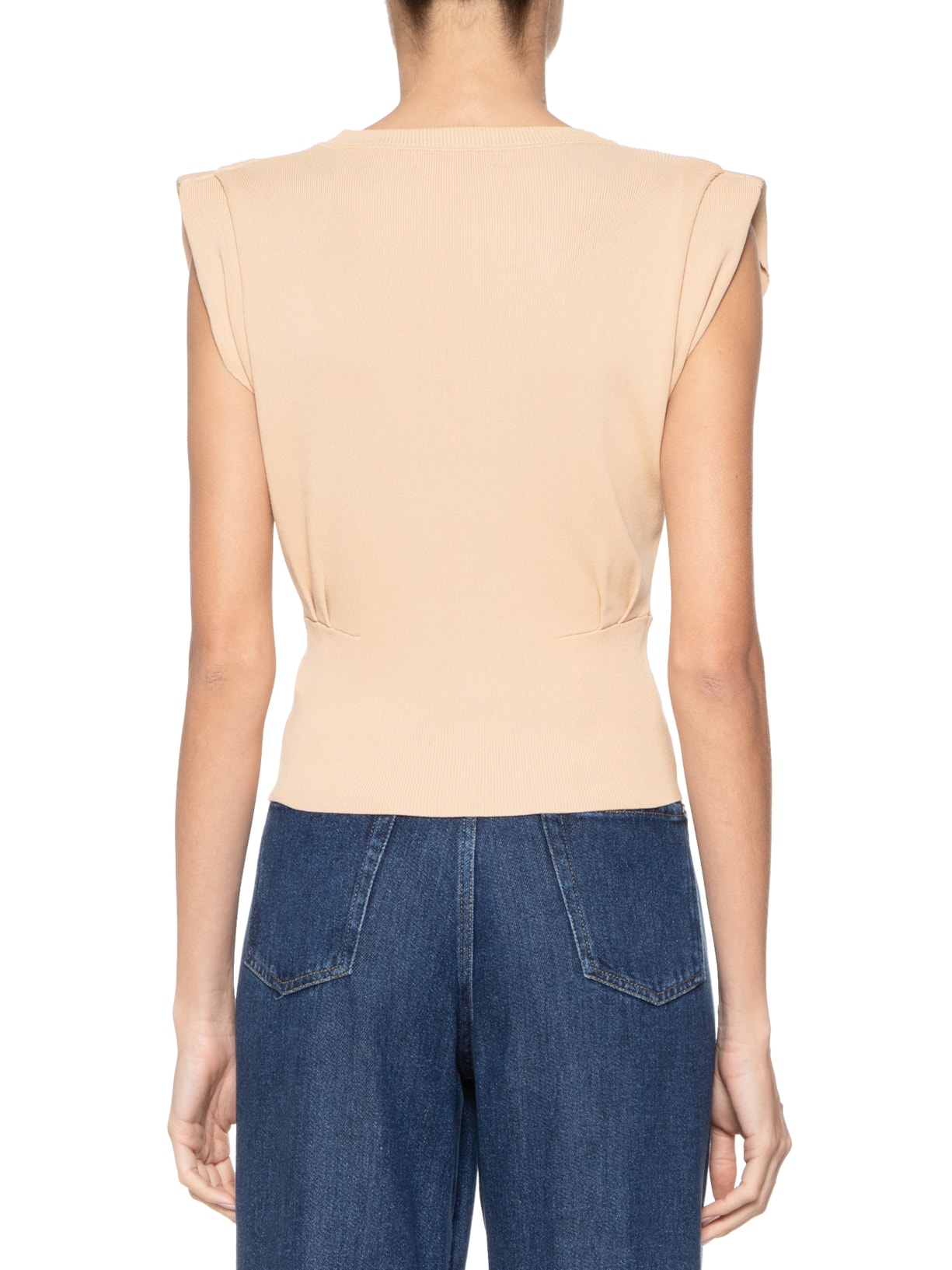 Regata Feminina Em Tricot Bege '2Essential