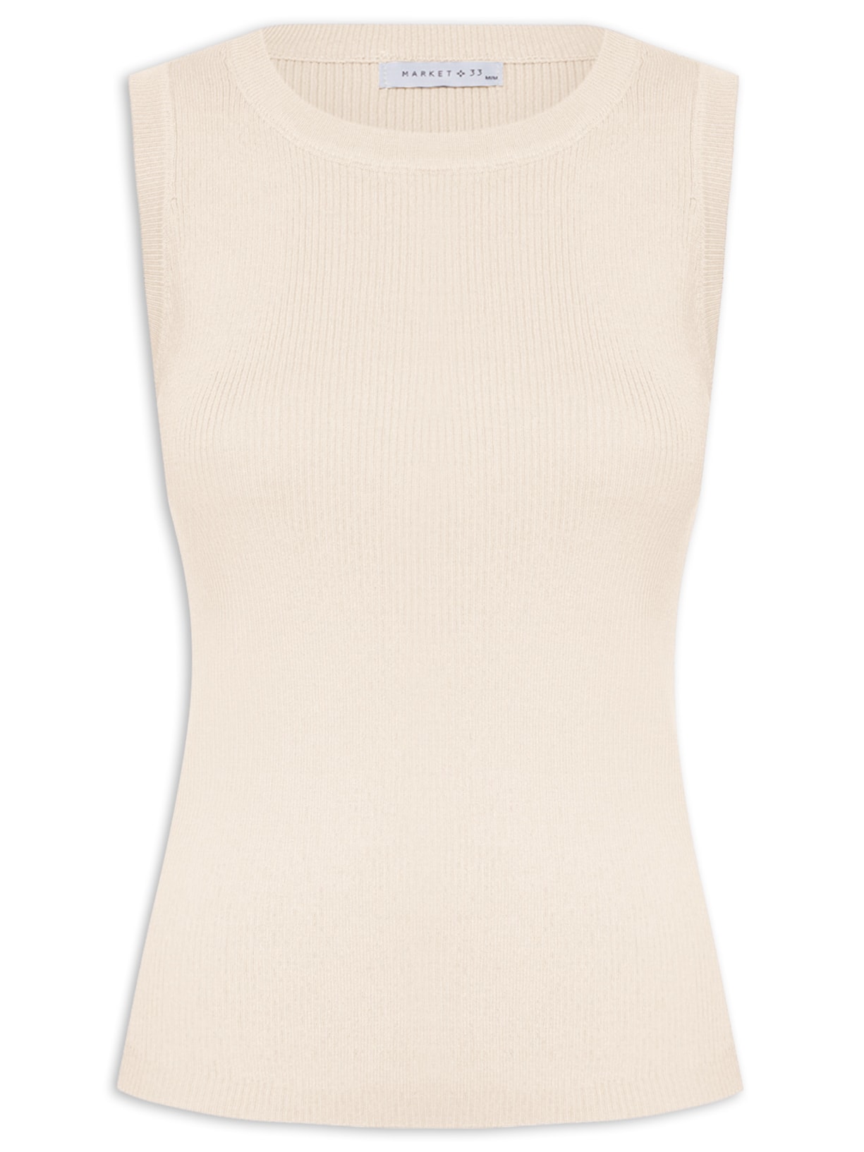 Regata Feminina Em Tricot - Bege