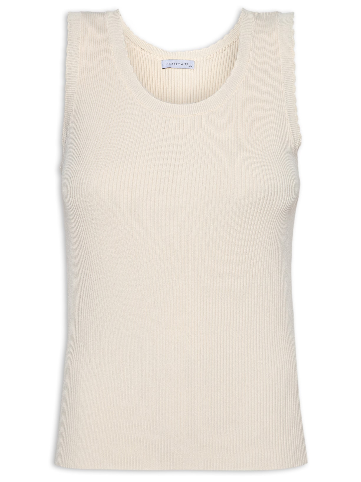 Regata Feminina Em Tricot - Bege