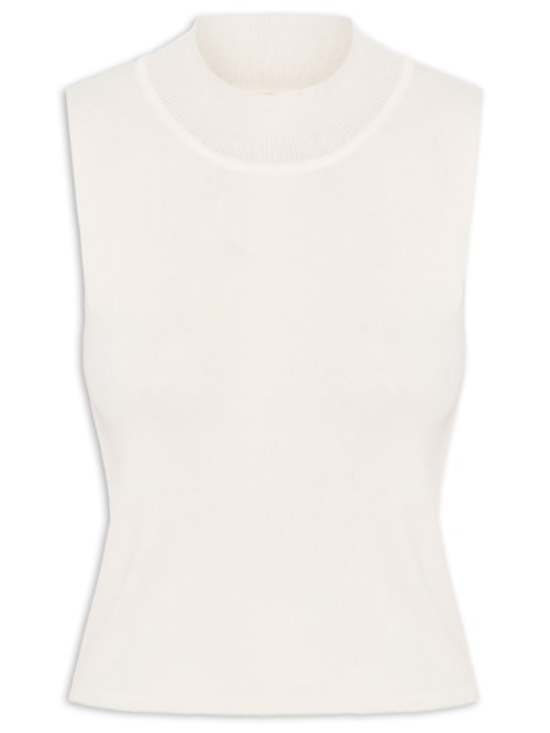 Regata Feminina Em Tricot - Bege