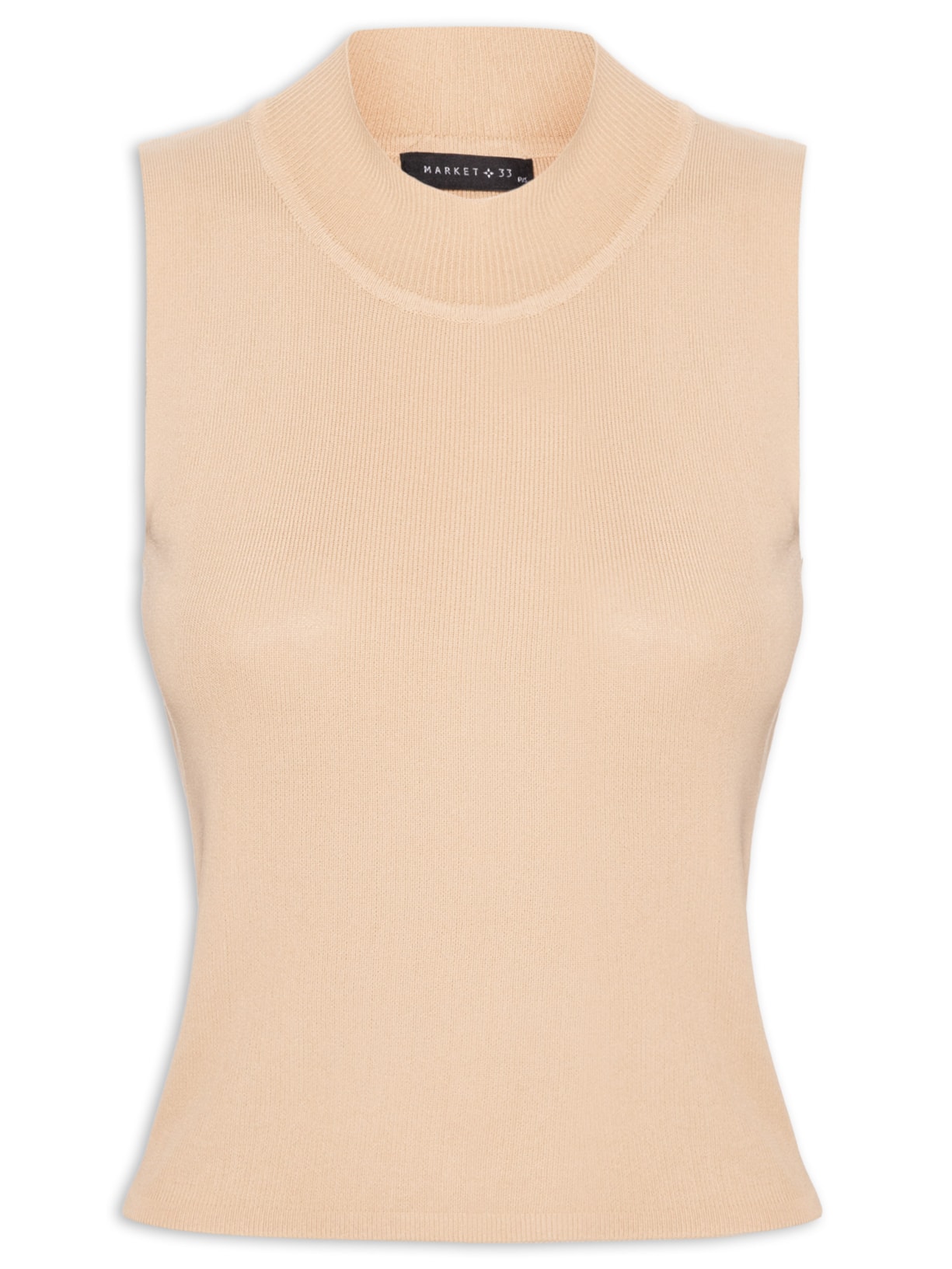 Regata Feminina Em Tricot Bege Market 33