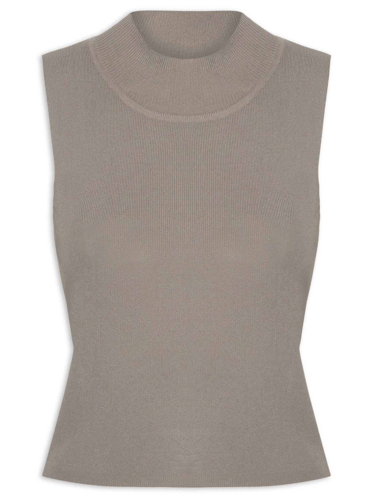 Regata Feminina Em Tricot - Bege