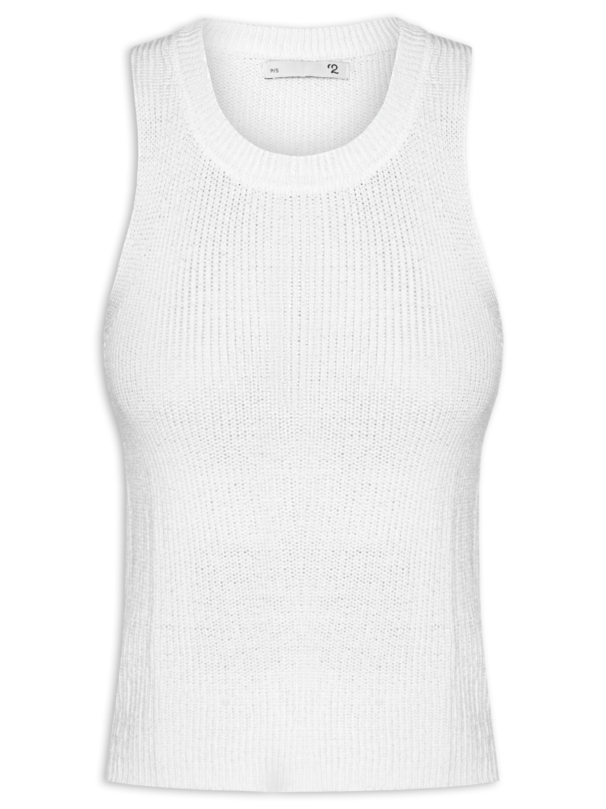 Regata Feminina Em Tricot - Branco