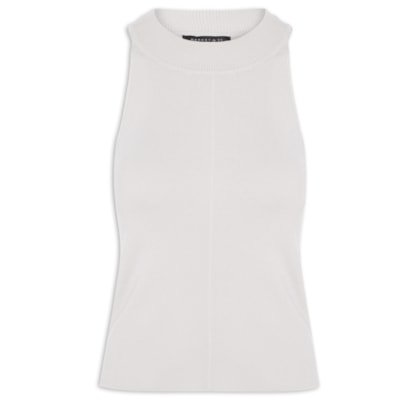 Regata Feminina Em Tricot - Cinza