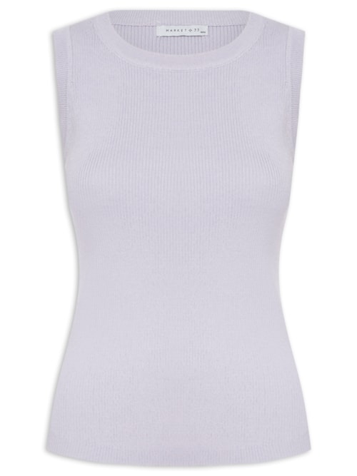 Regata Feminina Em Tricot - Lilás