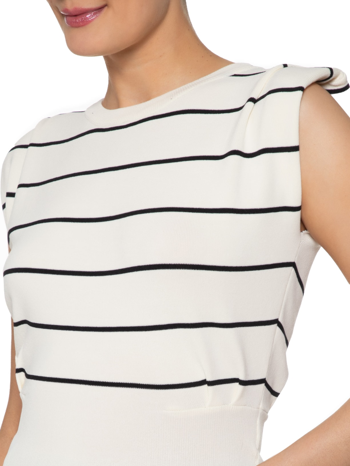 Regata Feminina Em Tricot Off White  '2Essential