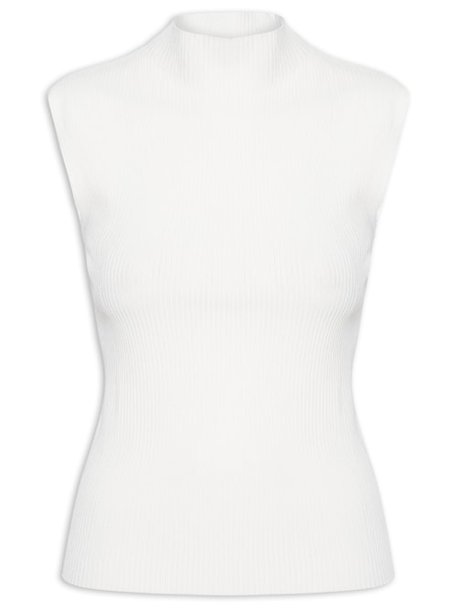 Regata Feminina Em Tricot - Off White