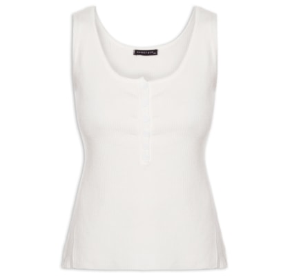 Regata Feminina em Tricot - Off White