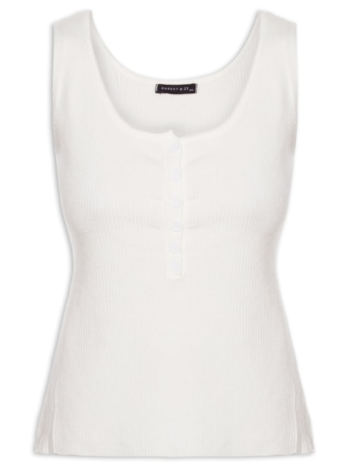 Regata Feminina em Tricot - Off White