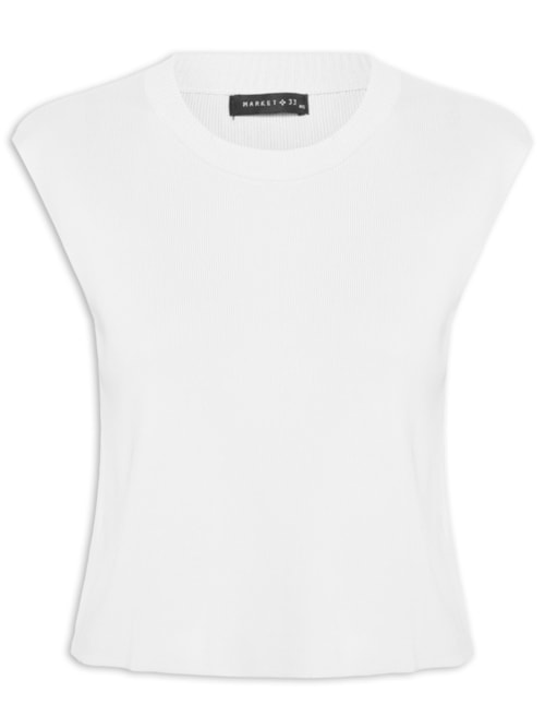 Regata Feminina Em Tricot - Off White