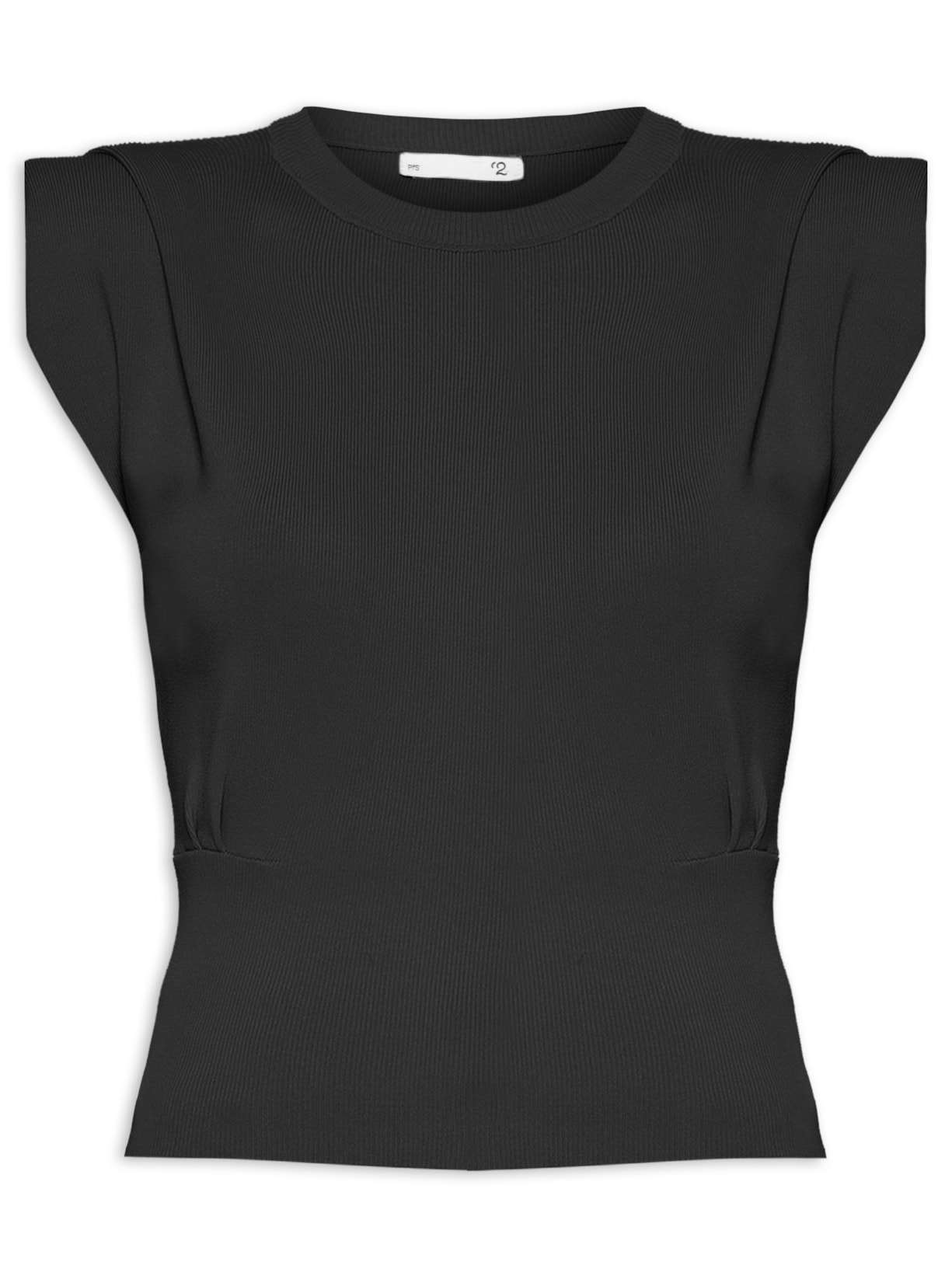 Regata Feminina Em Tricot - Preto