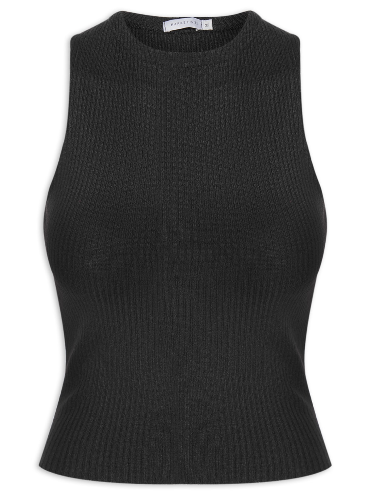 Regata Feminina Em Tricot - Preto