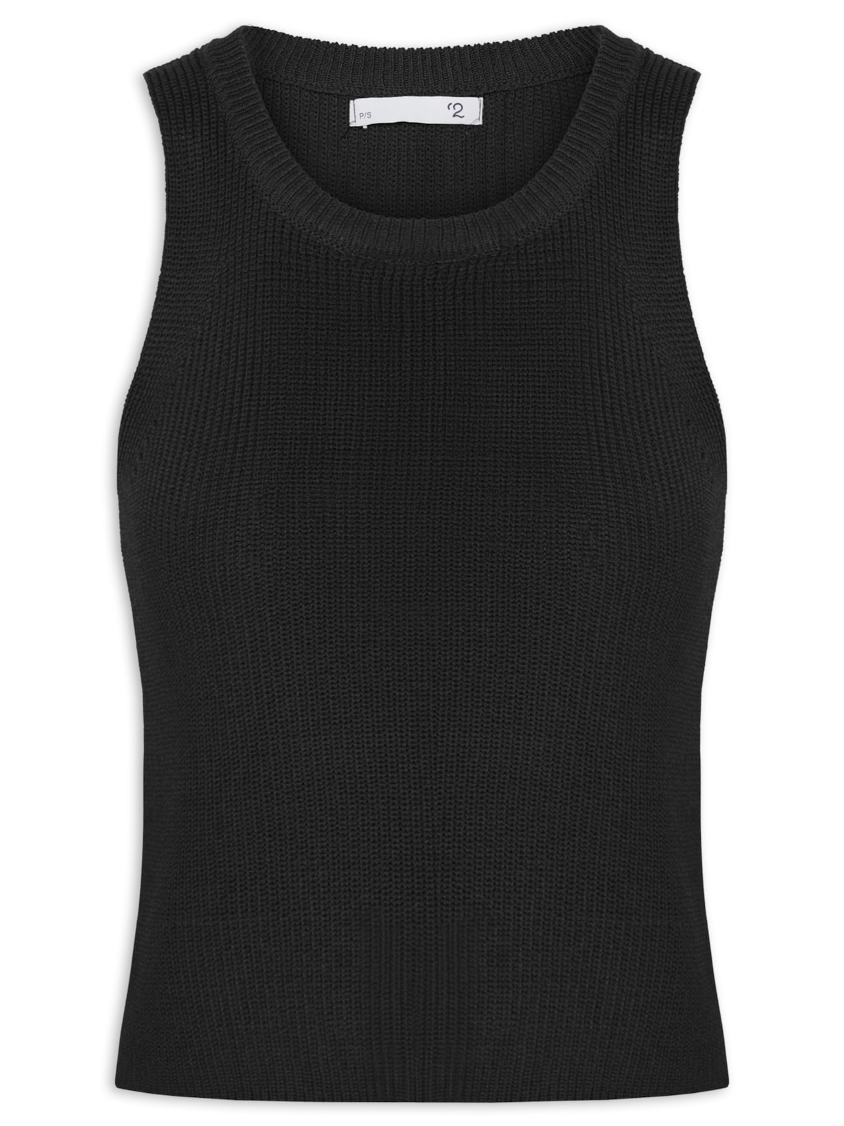 Regata Feminina Em Tricot - Preto