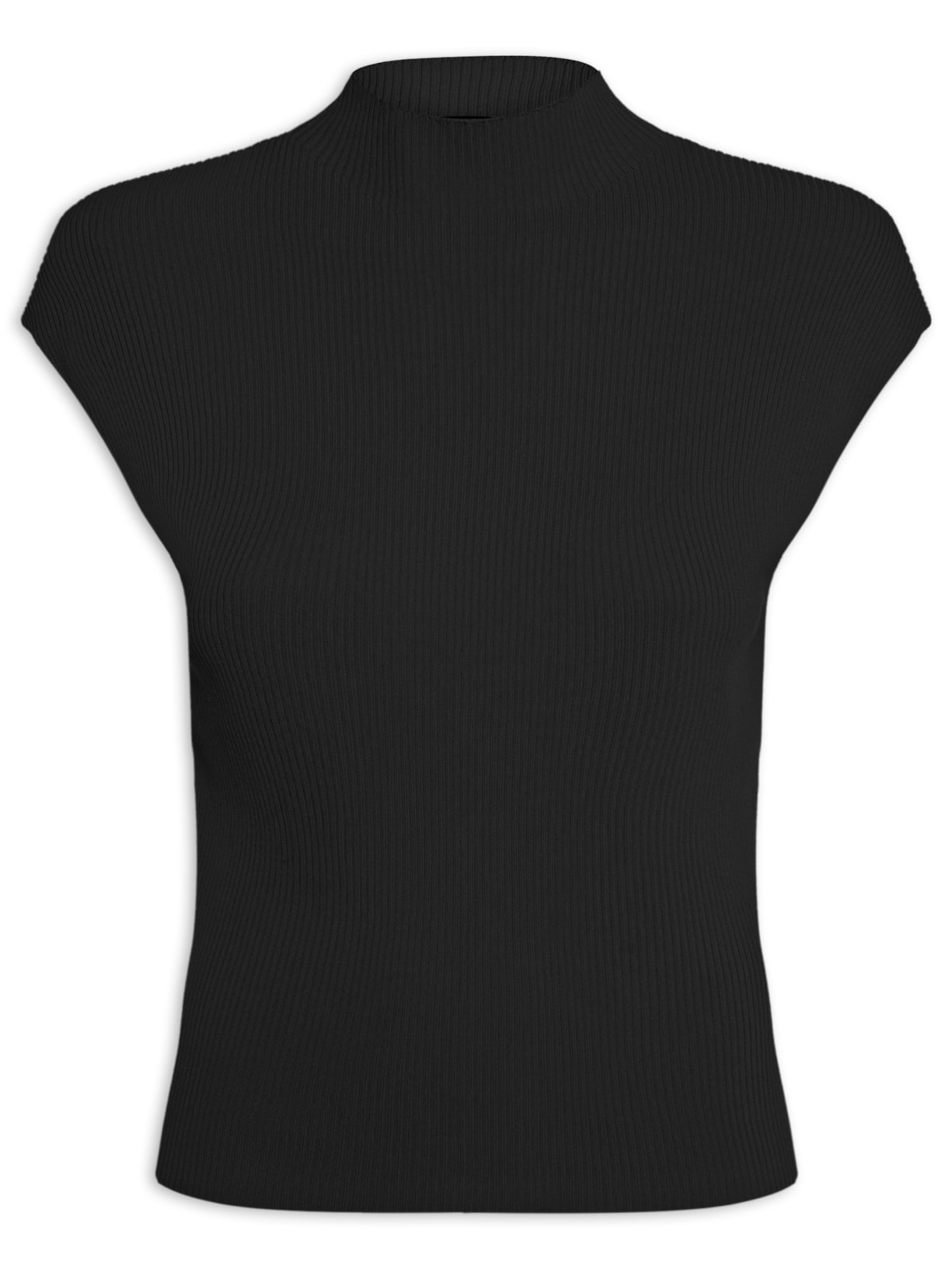 Regata Feminina em Tricot Preto Market 33