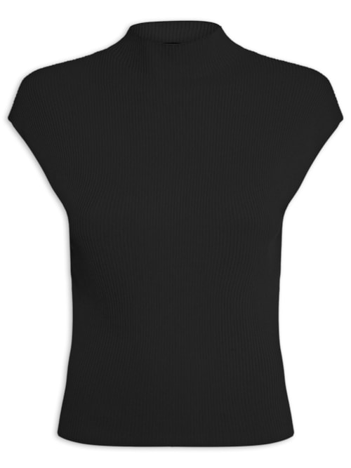 Regata Feminina em Tricot - Preto