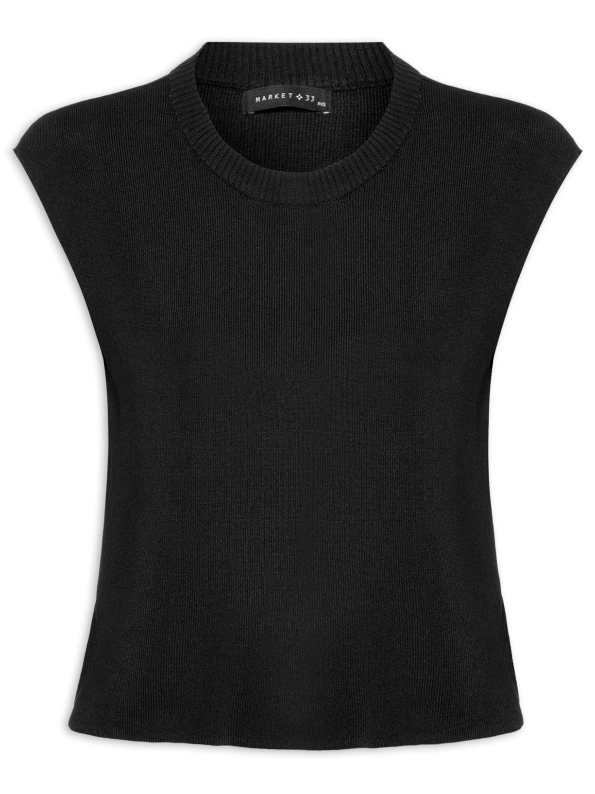 Regata Feminina Em Tricot - Preto